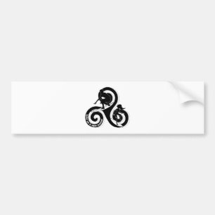 Surfer in de Bretonse golf Bumpersticker
