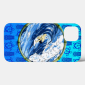 Surfer in de Cirkel van het Bamboe Case-Mate iPhone Case (Achterkant (horizontaal))