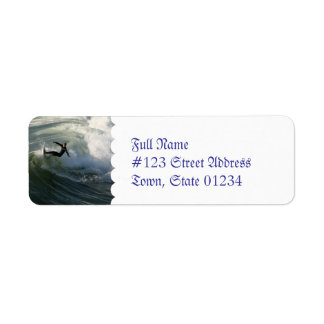 Surfer in een Wetsuit Mailing Labels