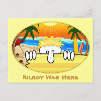 Surfer Kilroy Briefkaart 2
