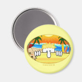 Surfer Kilroy Magnet Magneet (Voorkant / Achterkant)