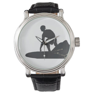 Surfer  lederen horloge