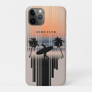 Surfer loopt naar strand op zonsondergang   Surf C iPhone 11 Pro Hoesje