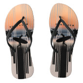 Surfer loopt naar strand op zonsondergang | Surf C Teenslippers (Voetbed)