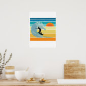 Surfer Man Sunset Poster (Keuken)
