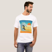 Surfer Man  Sunset T-shirt (Voorkant volledig)