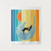 Surfer Man  Sunset Wandkleed (Voorkant)