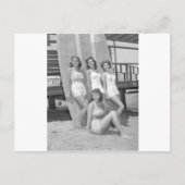  surfer meisjes briefkaart (Voorkant)