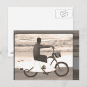 Surfer op Bike Briefkaart (Voorkant / Achterkant)