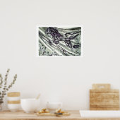 Surfer op de huid poster (Keuken)