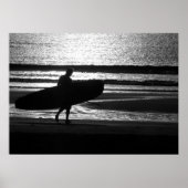 Surfer op de zand poster (Voorkant)