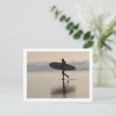 Surfer op Ocean Beach Briefkaart (Staand voorkant)