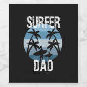 Surfer pa wijn etiket (Enkel label)