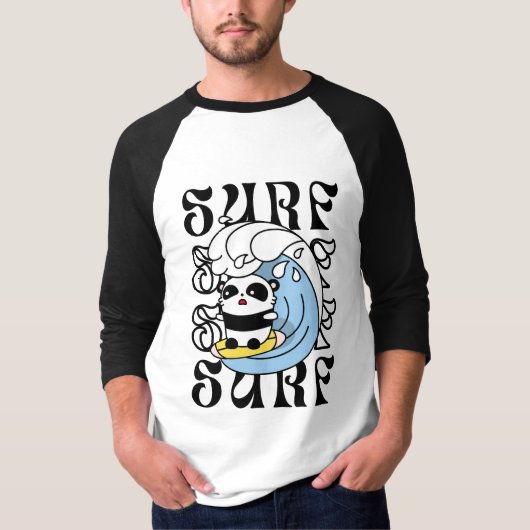 Surfer Panda T-shirt (Voorkant)