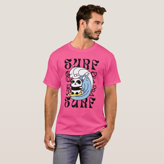 Surfer Panda T-shirt (Voorkant volledig)