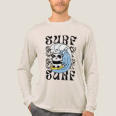 Surfer Panda Tri-Blend Shirt (Voorkant volledig)