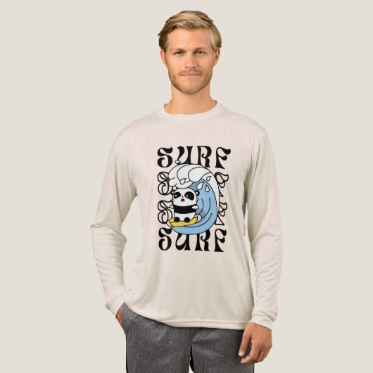 Surfer Panda Tri-Blend Shirt (Voorkant)