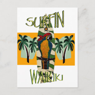 Surfer Papegaai Briefkaart