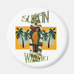 Surfer Papegaai Magneet