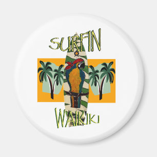 Surfer Papegaai Magneet