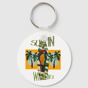 SURFER PAPEGAAI SLEUTELHANGER