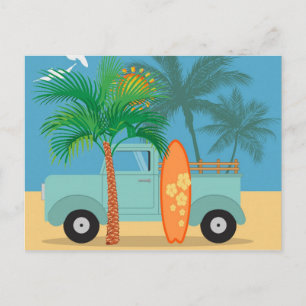 Surfer-prentbriefkaart Briefkaart