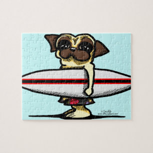 Surfer Pug Legpuzzel