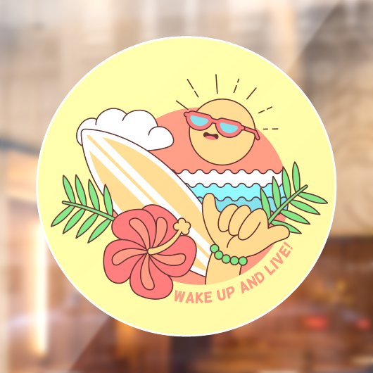 Surfer Raamsticker (Vel 2)