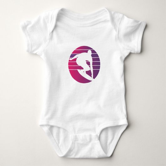 Surfer Retro Surfing Sunset Romper (Voorkant)