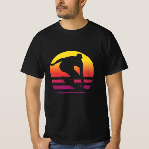 Surfer Retro Surfing Sunset T-shirt