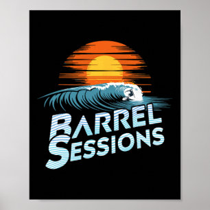 Surfer Rrel Golf Tubing Westkust Socal Norcal Su Poster