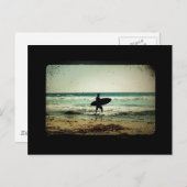 surfer Silhouette Briefkaart (Voorkant / Achterkant)
