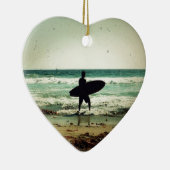  surfer Silhouette Keramisch Ornament (Rechts)