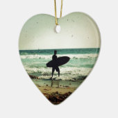  surfer Silhouette Keramisch Ornament (Links)