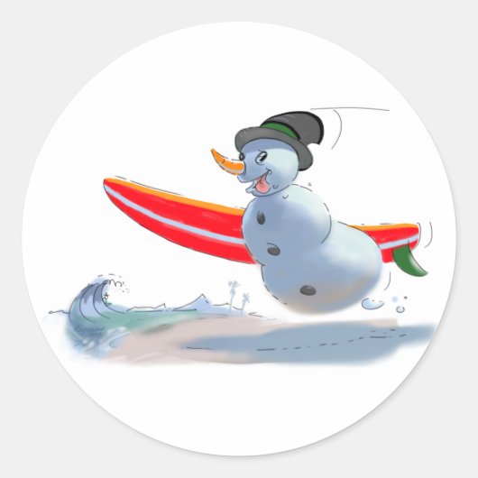 sUrFeR sNoWmAn Ronde Sticker (Voorkant)
