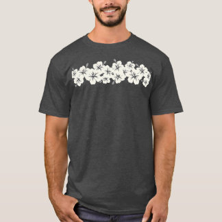 Surfer Stijl Bloemen Hibiscus Bloemenrij T-shirt
