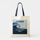Surfer Strand Surfen Tote Bag (Achterkant)