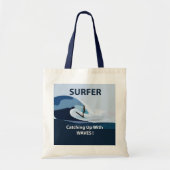 Surfer Strand Surfen Tote Bag (Voorkant)