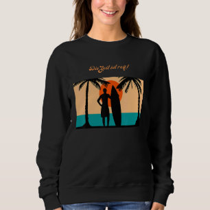 Surfer Sun Beach en Zee de perfecte golf Trui