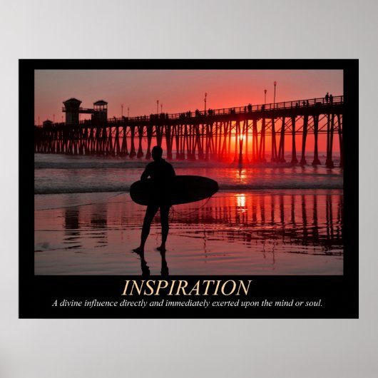 Surfer Sunset-Poster Poster (Voorkant)