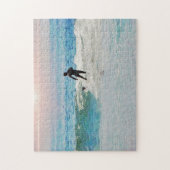 Surfer sur la vague à Beach Sunset Puzzle (Vertical)