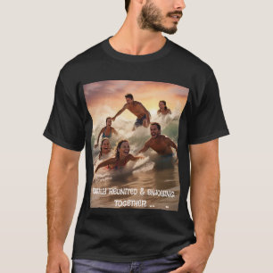 Surfer sur les vagues de la joie Mens Tshirt