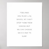 Surfer sur les vagues - poster de citations inspir (Devant)