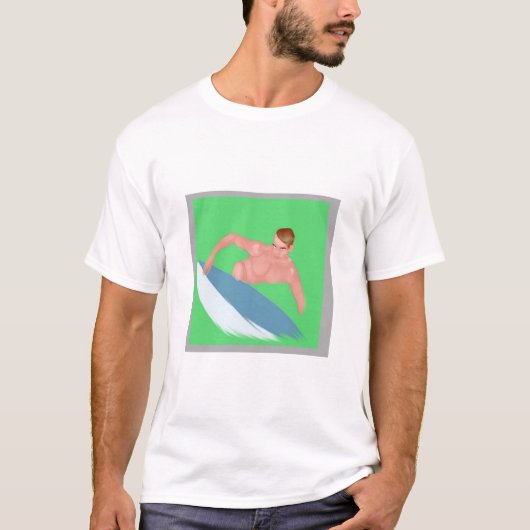 Surfer sur un t-shirt à vague (Devant)