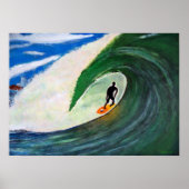 Surfer Surf Tuberide mur d'eau de mer poster (Devant)