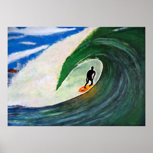 Surfer Surf Tuberide mur d'eau de mer poster (Devant)