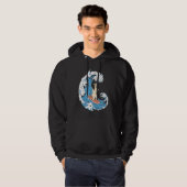 Surfer Surfboard Waves  Surfrider Surfing Llama Hoodie (Voorkant volledig)