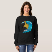 Surfer Surfboard Waves  Surfrider Surfing Llama Trui (Voorkant volledig)