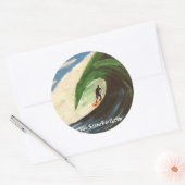 Surfer Surfbuis Ride Hawaii Shoreline Sticker (Envelop)