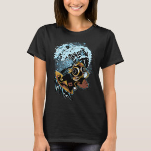 Surfer Surfen Vintage Surfen Retro Surf Duiker T-shirt